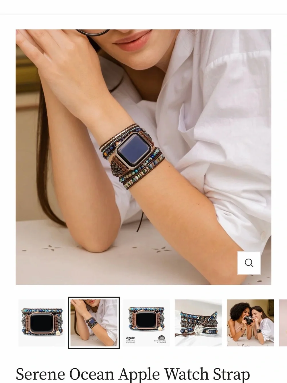 Cape Diablo Multi-Strand Beaded Wrap Bracelet Apple Watch band.